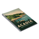 Retro Acadia National Park Bar Harbor Notitieboek (Rechterzijde)
