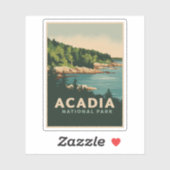 Retro Acadia National Park Bar Harbor Sticker (Vel)