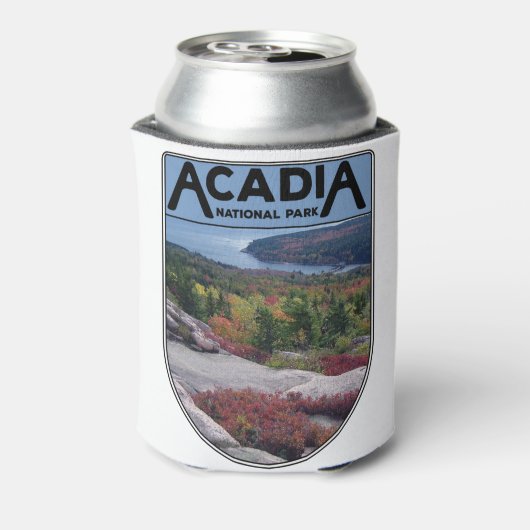 Retro Acadia National Park Maine Island Blikjeskoeler (Blikje Achterkant)