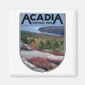 Retro Acadia National Park Maine Island Magneet (Voorkant)