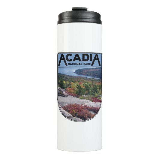 Retro  Acadia National Park Maine Island Thermosbeker (Voorkant)