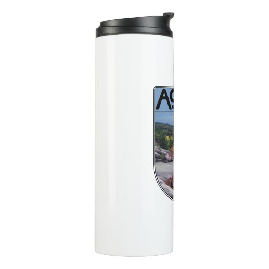 Retro  Acadia National Park Maine Island Thermosbeker (Gedraaid links)