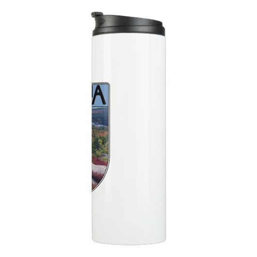 Retro Acadia National Park Maine Island Thermosbeker (Geroteerd rechts)