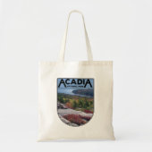 Retro  Acadia National Park Maine Island Tote Bag (Voorkant)