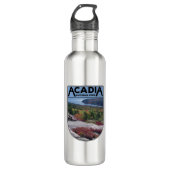 Retro  Acadia National Park Maine Island Waterfles (Voorkant)
