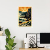 Retro Acadia National Park Poster (Thuiskantoor)