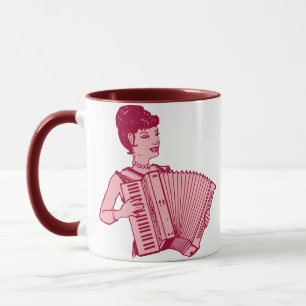 Retro Accordeon Dame Mok