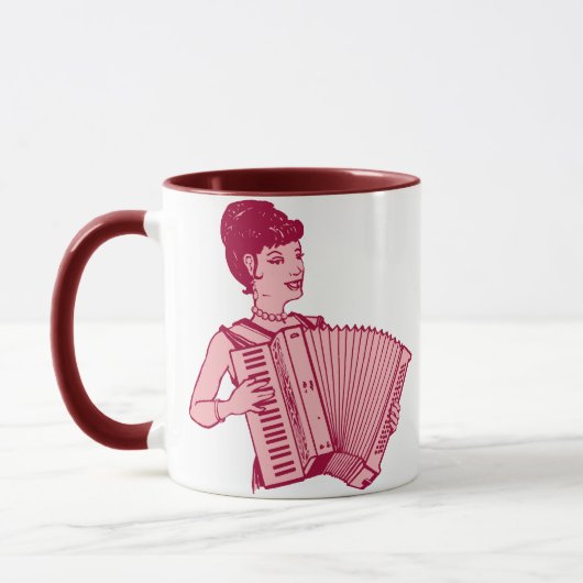 Retro Accordeon Dame Mok (Links)
