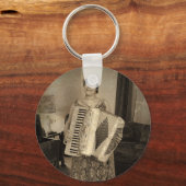 Retro Accordion Girl Sleutelhanger (Voorkant)