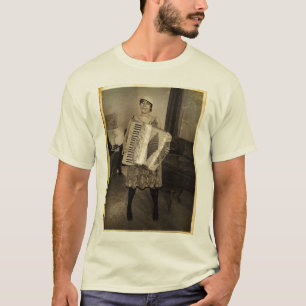 Retro Accordion Girl T-shirt