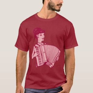 Retro Accordion Lady T-shirt