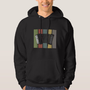 Retro Accordion Musical Instrument Accordionist Hoodie