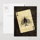 Retro Ace of Spades Briefkaart (Voorkant / Achterkant)
