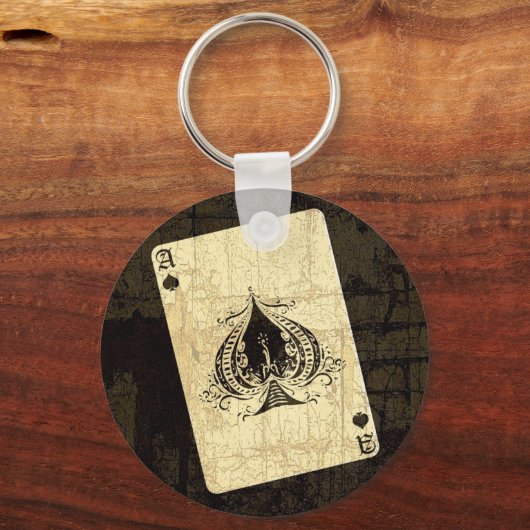Retro Ace of Spades Sleutelhanger (Voorkant)