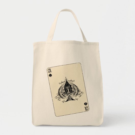 Retro Ace of Spades Tote Bag (Voorkant)