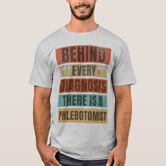 Retro achter elke diagnose is er een flebotomie t-shirt (Voorkant)