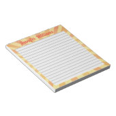 retro  achtergrond gepersonaliseerde voering notitieblok (Schuin)