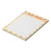 retro  achtergrond gepersonaliseerde voering notitieblok (Linkerzijde)