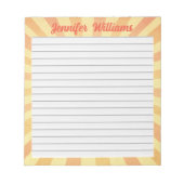 retro  achtergrond gepersonaliseerde voering notitieblok (Voorkant)