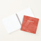 Retro achtergrond monogram naam notitieboek (Binnen)