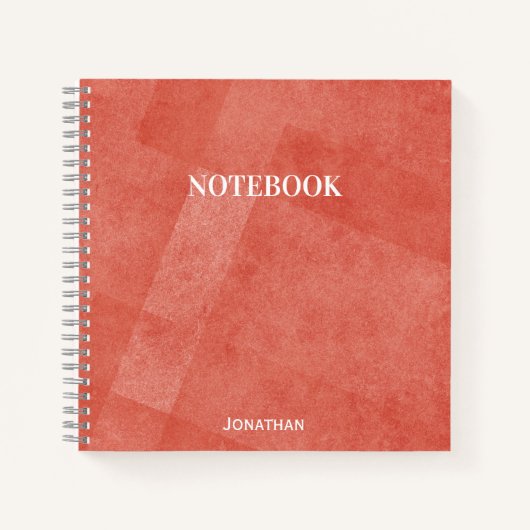 Retro achtergrond monogram naam notitieboek (Voorkant)