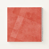 Retro achtergrond monogram naam notitieboek (Achterkant)