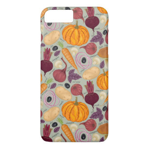 Retro-achtergrond van verse groenten Case-Mate iPhone case