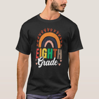 Retro achtste graad eerste dag terug naar schoolgr t-shirt