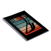 Retro Acrobat Aerial Silks Girl Aerialist Notitieboek (Rechterzijde)