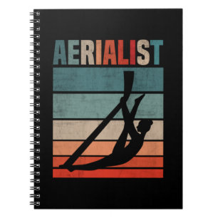 Retro Acrobat Aerial Silks Girl Aerialist Notitieboek