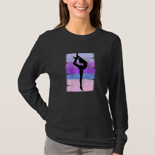 Retro acrobatiek meisjes Motivatie Verjaardag Acro T-shirt
