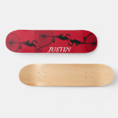  retro acrobatische katten Gang Persoonlijk Skateboard (Horizontaal)