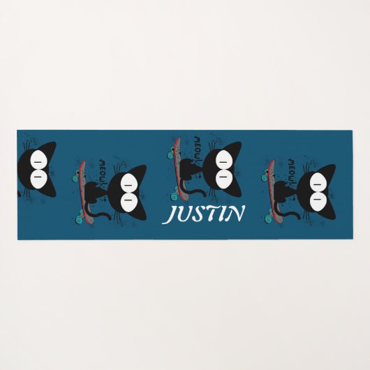  retro acrobatische katten Gang Yogamat (Achterkant (horizontaal))