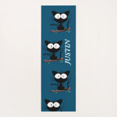  retro acrobatische katten Gang Yogamat (Achterkant)