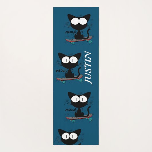  retro acrobatische katten Gang Yogamat (Achterkant)