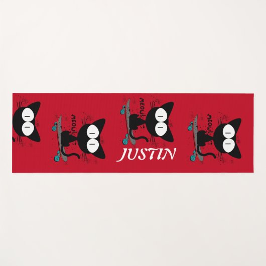  retro acrobatische katten Gang Yogamat (Voorkant (horizontaal))