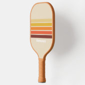Retro Across Striping met naam Pickleball Paddle (Links)