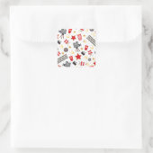 Retro acteren Films Theater/Theater Vierkante Sticker (Tas)