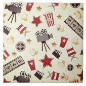 Retro Actief bioscoop/bioscoop Tegeltje (Voorkant)