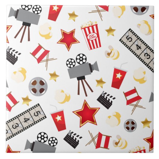 Retro Actief bioscoop/bioscoop Tegeltje (Voorkant)