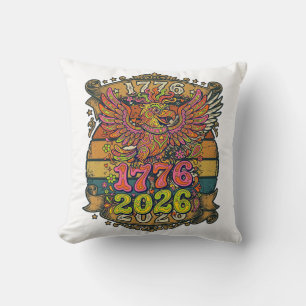Retro Adelaar 1776 2026 T-shirt Ballon Patriottisc Kussen