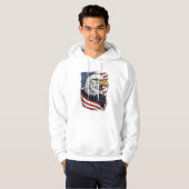 Retro Adelaar Amerikaanse Vlag Patriottisch Shirt  (Voorkant volledig)