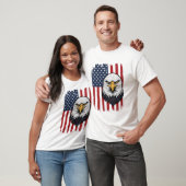 Retro Adelaar Amerikaanse Vlag Patriottisch Shirt (Unisex)