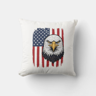 Retro Adelaar Amerikaanse Vlag Patriottisch Shirt  Kussen