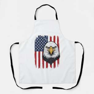 Retro Adelaar Amerikaanse Vlag Patriottisch Shirt Schort