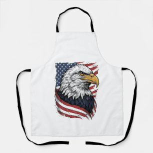 Retro Adelaar Amerikaanse Vlag Patriottisch Shirt Schort