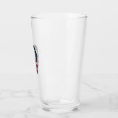 Retro Adelaar Patriottisch Lint Vector T-shirt Ont Glas (Links)