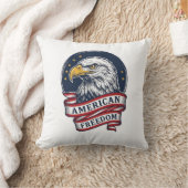 Retro Adelaar Patriottisch Lint Vector T-shirt Ont Kussen (Deken)