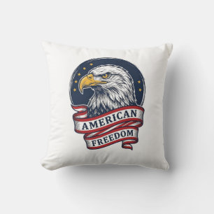 Retro Adelaar Patriottisch Lint Vector T-shirt Ont Kussen