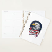 Retro Adelaar Patriottisch Lint Vector T-shirt Ont Planner (Display)